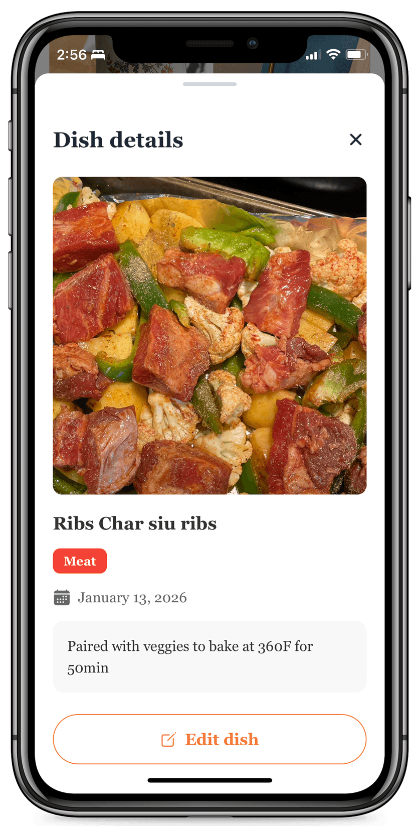 Munch app - Log meals feature